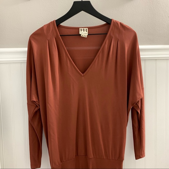 HAUTE HIPPIE Dolman Sleeve 100% Rayon Dress HHFA12-3360 XS - Picture 4 of 15